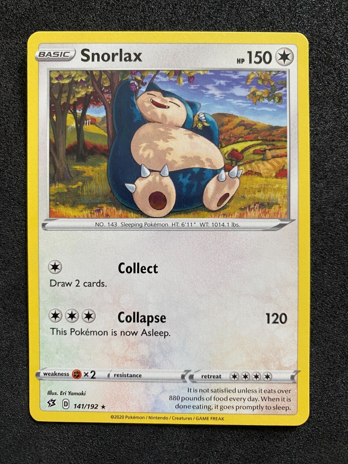 Pokemon Snorlax 141/192 Rebel Clash Non Holo NM-MINT