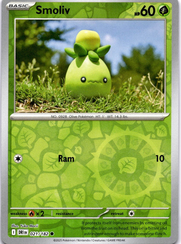 Pokemon Smoliv 021/182 Destined Rivals Reverse Holo NM