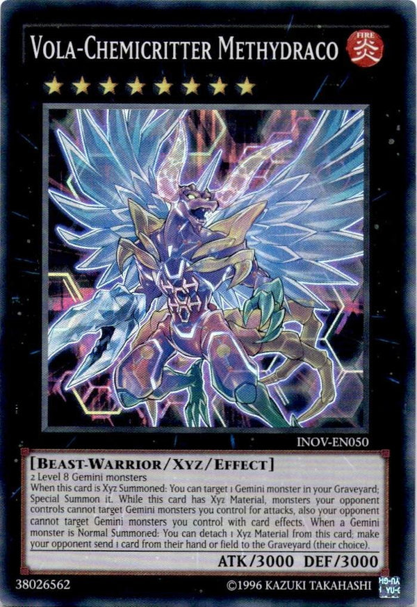 Yugioh Vola-Chemicritter Methydraco INOV-EN050 Super Rare Unlimited Edition LP