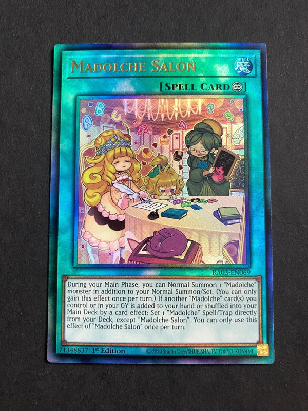 Yugioh Madolche Salon RA03-EN069 Prismatic Ultimate Rare 1st Edition NM