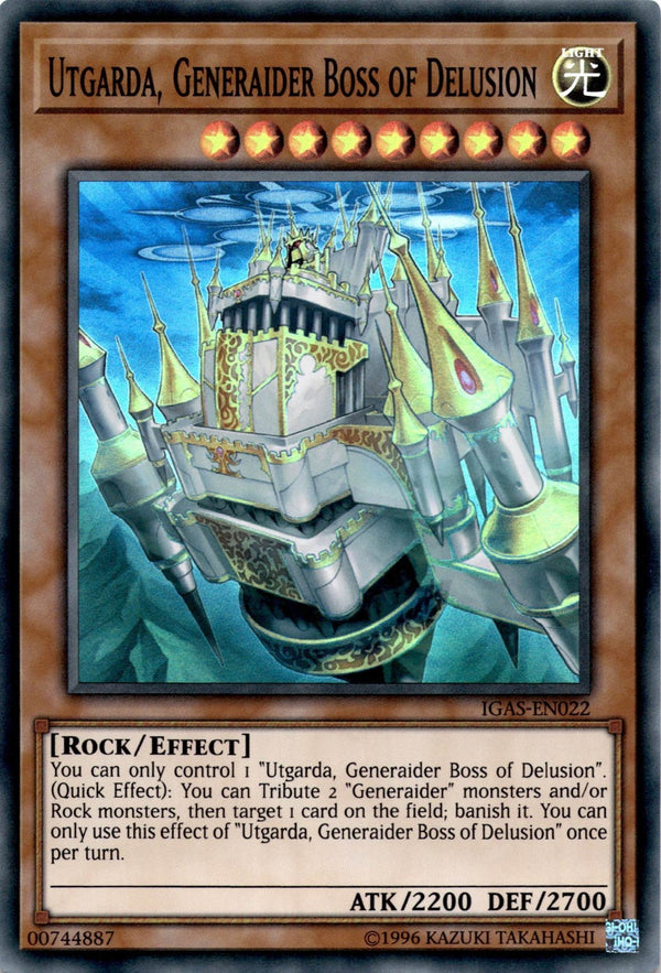 Yugioh Utgarda, Generaider Boss of Delusion IGAS-EN022 Super Rare 1st Ed VLP/NM