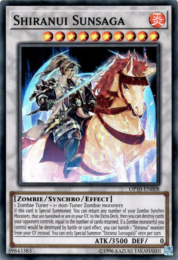 Yugioh Shiranui Sunsaga OP10-EN008 Super Rare Unlimited Edition VLP/NM