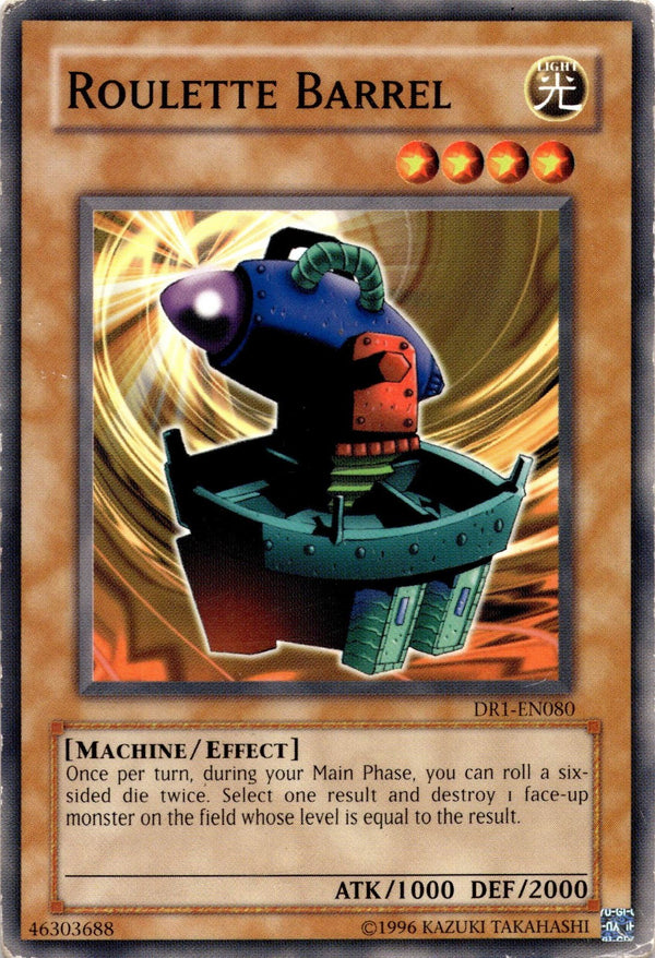 Yugioh Roulette Barrel DR1-EN080 Common Unlimited Edition DAMAGED