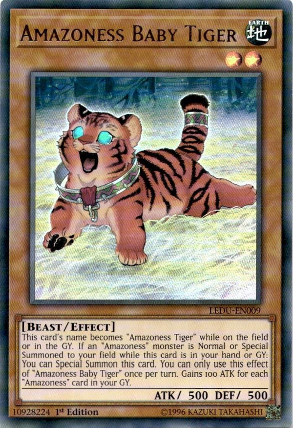 Yugioh Amazoness Baby Tiger LEDU-EN009 Ultra Rare 1st Edition NM