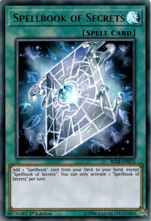 Yugioh Spellbook of Secrets BLLR-EN075 Ultra Rare 1st Edition NM
