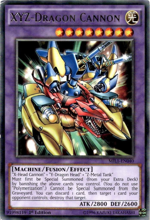 Yugioh XYZ-Dragon Cannon MIL1-EN040 Rare 1st Edition MP