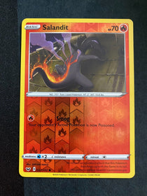 Pokemon Salandit 027/202 Sword Shield Base Reverse Holo VLP/NM