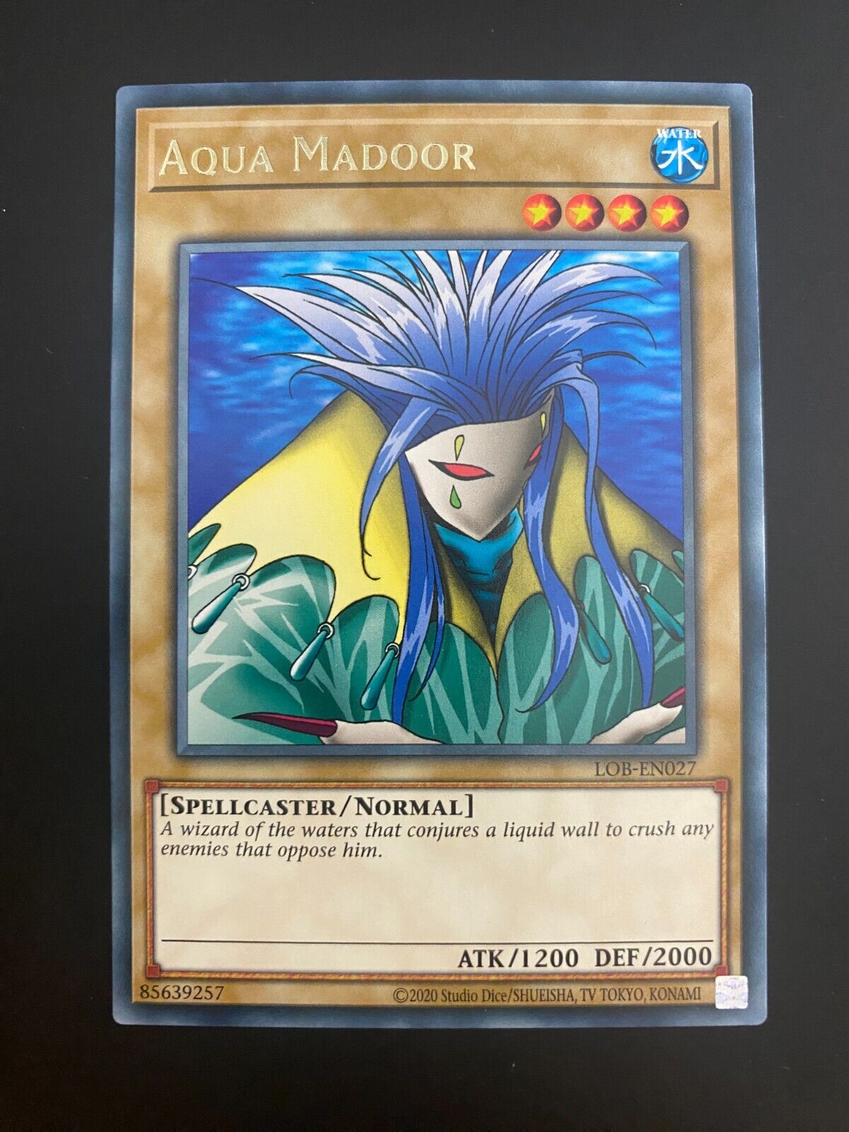 Yugioh Aqua Madoor LOB-EN027 Rare Unlimited Edition NM/MINT