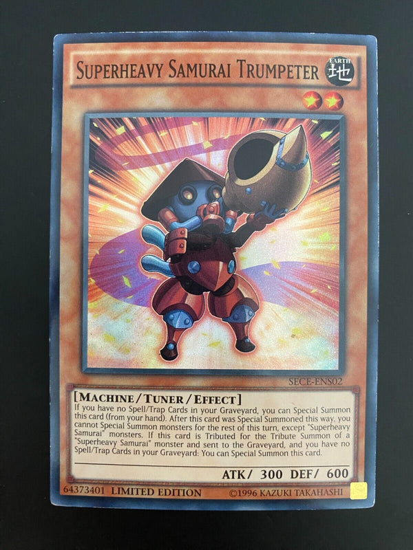 Yugioh Superheavy Samurai Trumpeter SECE-ENS02 Limited Edition Super Rare MP/LP