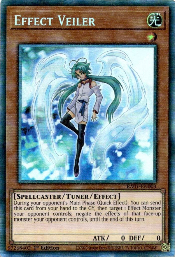 Yugioh Effect Veiler RA01-EN003 Collector’s Rare 1st Edition NM