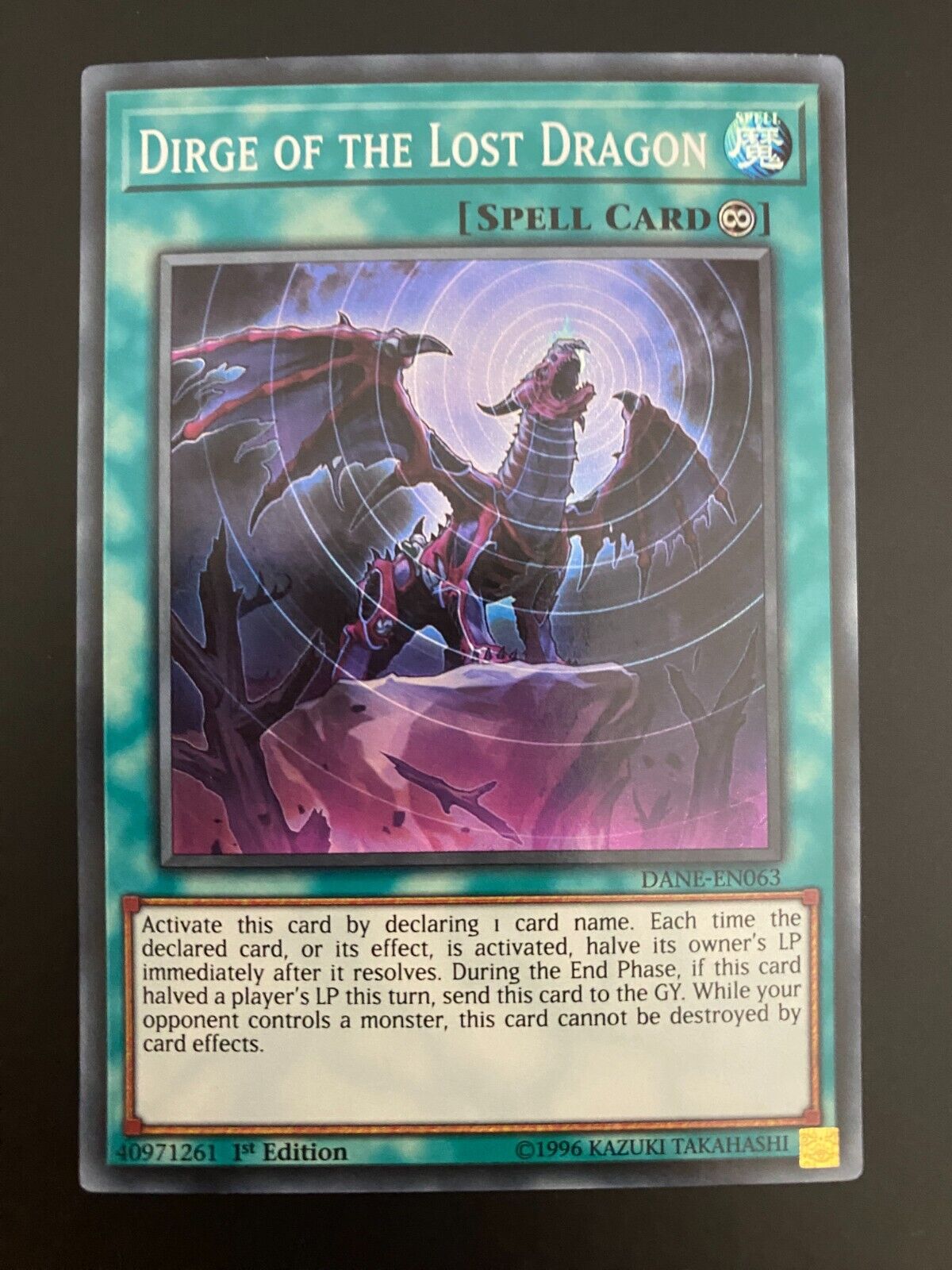 Yugioh Dirge of the Lost Dragon DANE-EN063 1st Edition Super Rare NM/MINT