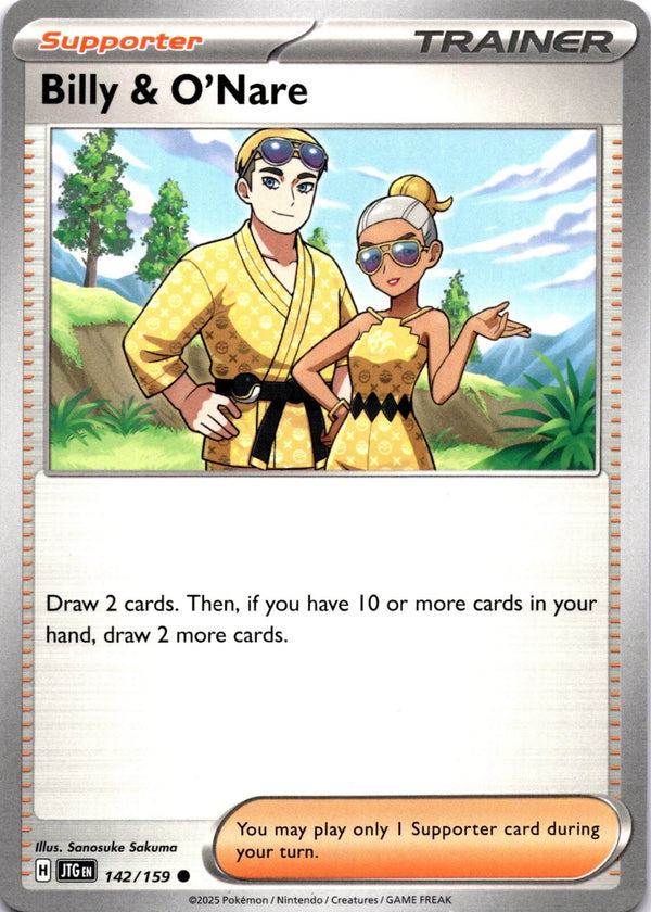 Pokemon Billy & O'Nare 142/159 Journey Together Non Holo NM