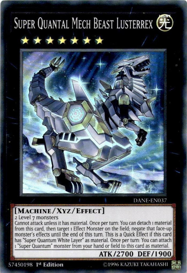 Yugioh Super Quantal Mech Beast Lusterrex DANE-EN037 Super Rare 1st Edition NM
