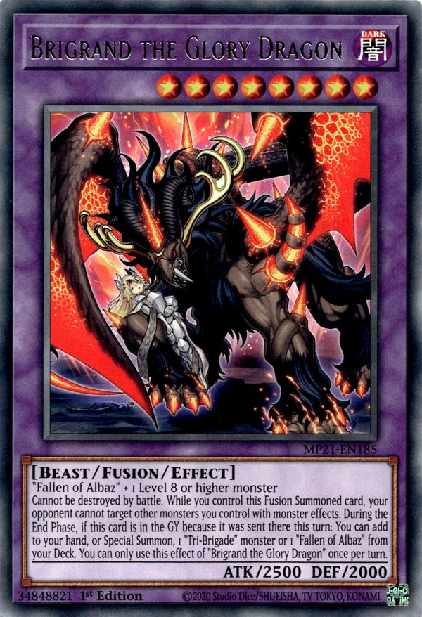 Yugioh Brigrand the Glory Dragon MP21-EN185 Rare 1st Edition NM