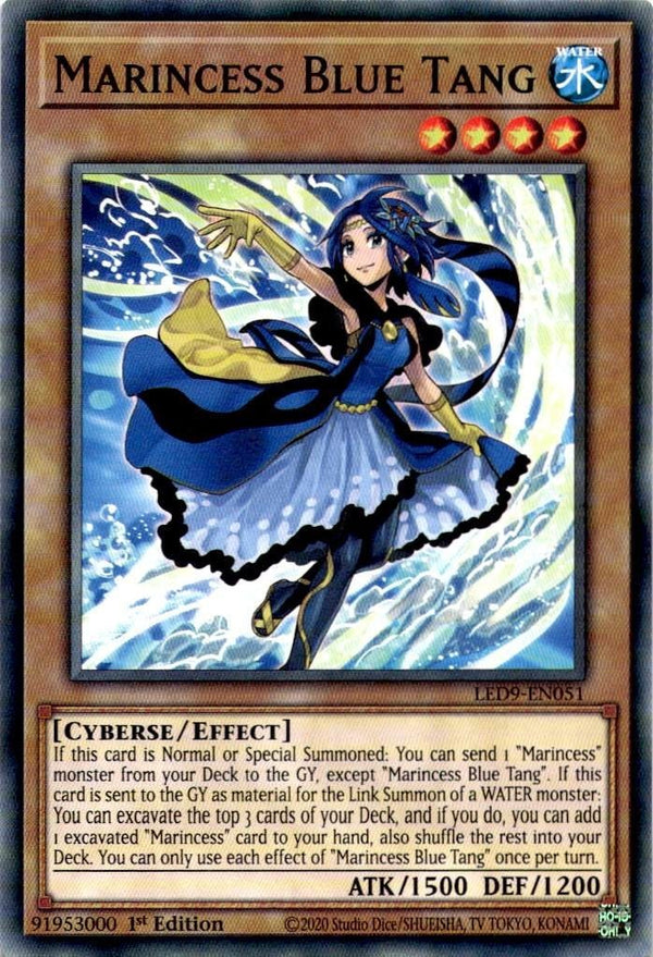 Yugioh Marincess Blue Tang LED9-EN051 Common 1st Edition NM