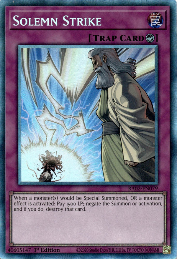 Yugioh Solemn Strike RA02-EN079 Collector’s Rare 1st Edition NM