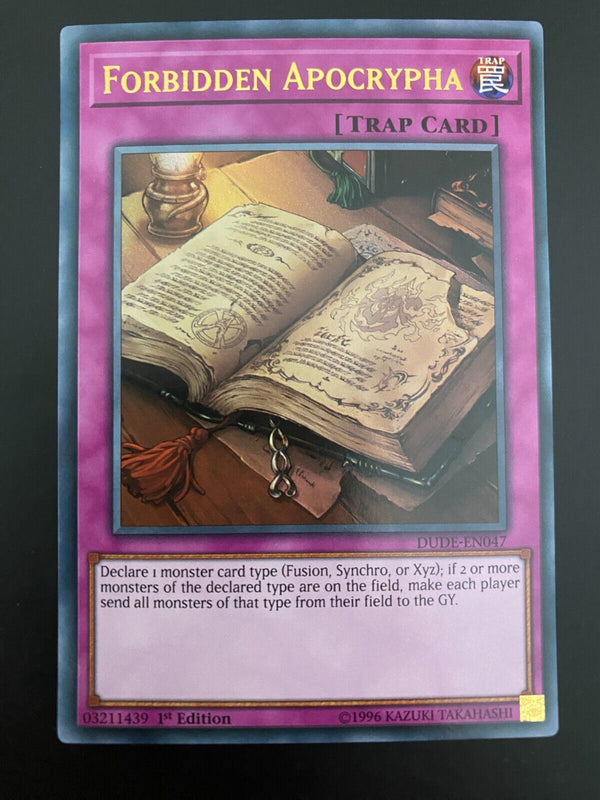 Yugioh Forbidden Apocrypha DUDE-EN047 1st Edition Ultra Rare NM/MINT