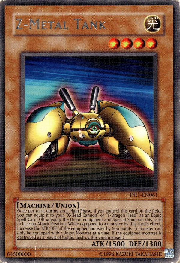 Yugioh Z-Metal Tank DR1-EN061 Common Unlimited Edition DAMAGED