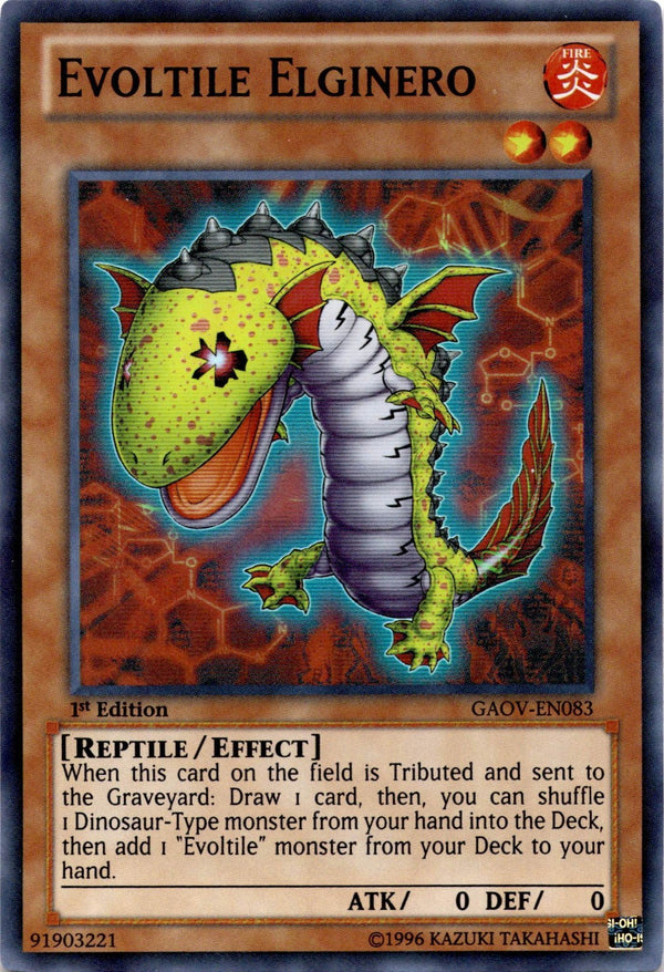Yugioh Evoltile Elginero GAOV-EN083 Super Rare 1st Edition NM
