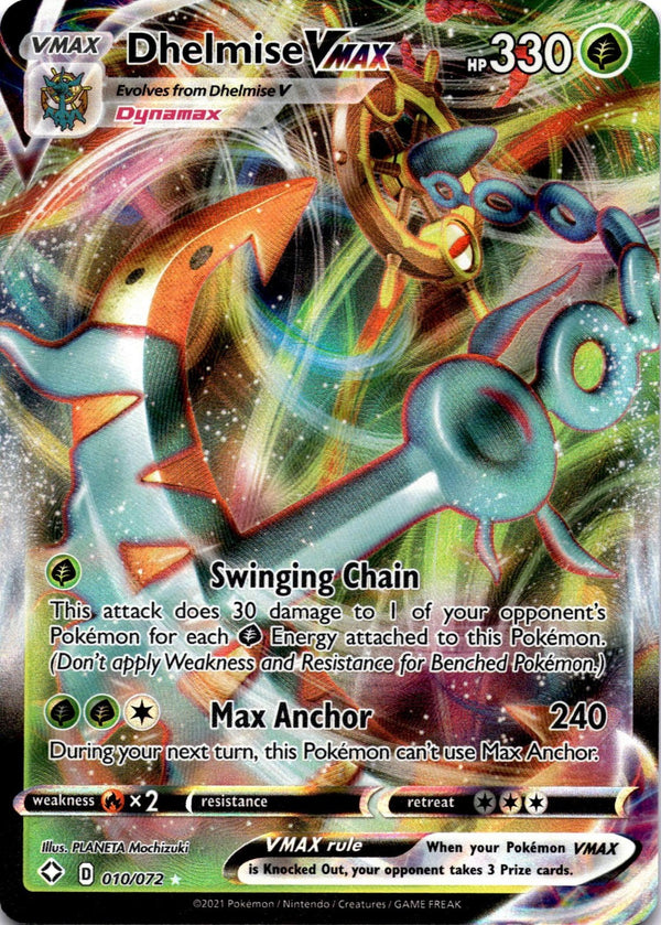 Pokemon Dhelmise VMAX 010/072 Shining Fates Full Art Holo NM