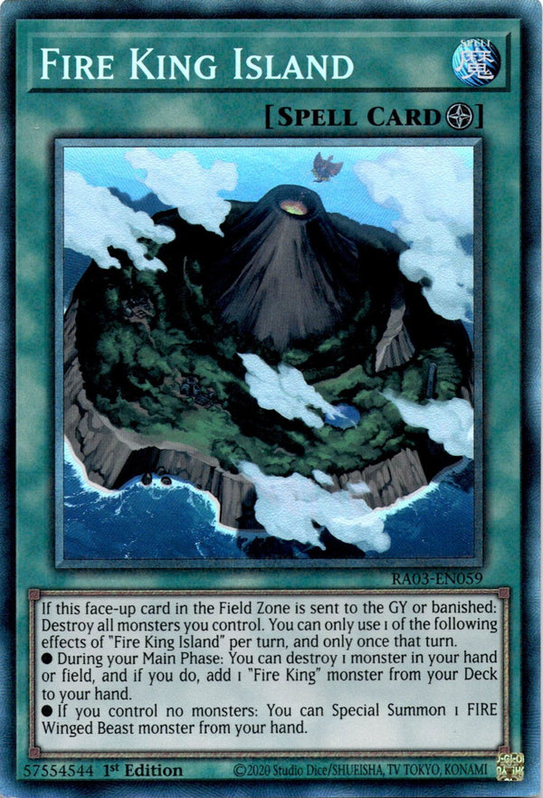 Yugioh Fire King Island RA03-EN059 Collector’s Rare 1st Edition NM