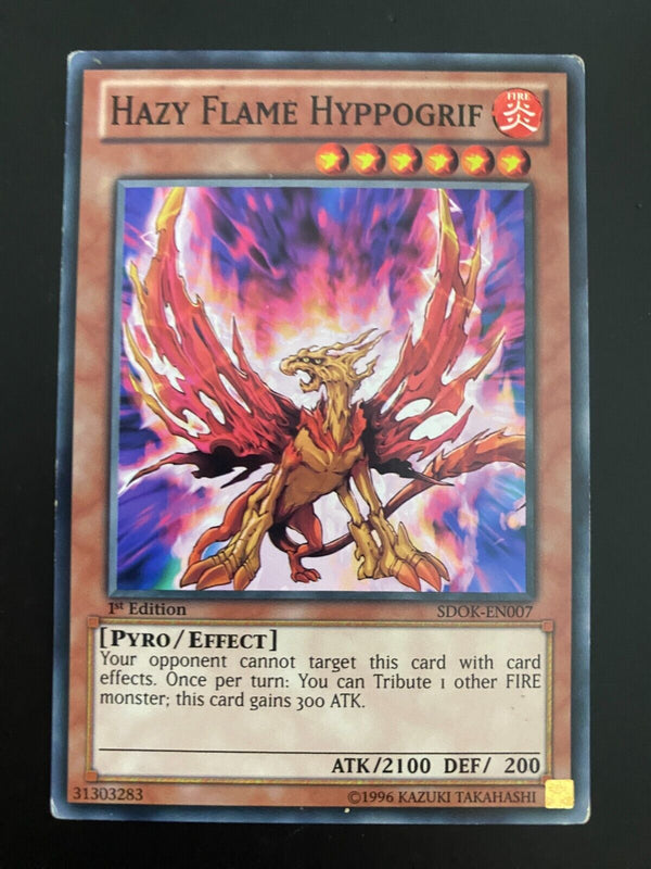 Yugioh Hazy Flame Hyppogrif SDOK-EN007 Common 1st Edition HP