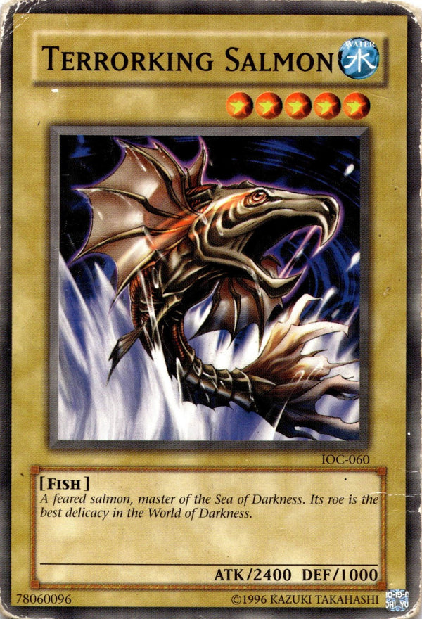 Yugioh Terrorking Salmon IOC-060 Common Unlimited Edition DAMAGED
