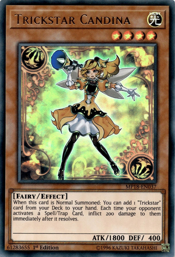Yugioh Trickstar Candina MP18-EN037 Ultra Rare 1st Edition NM