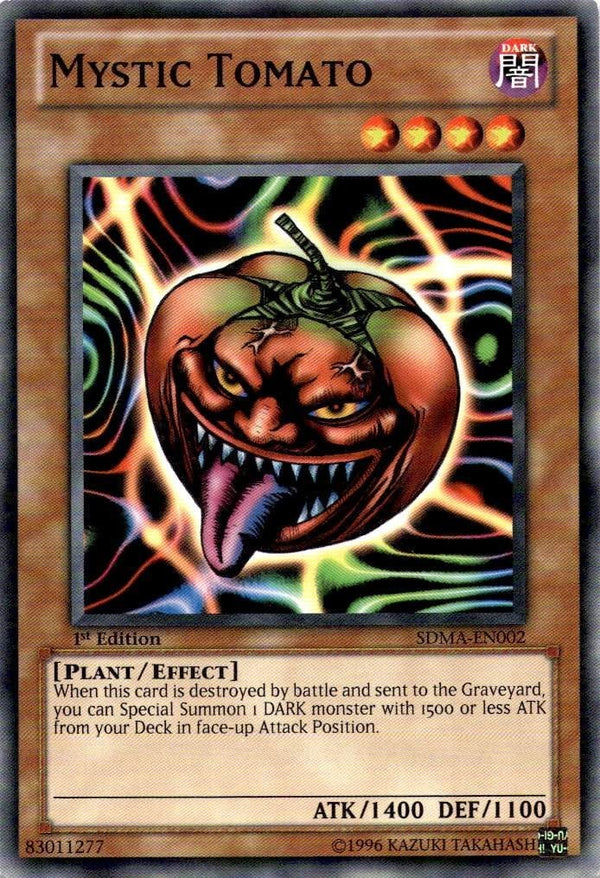 Yugioh Mystic Tomato SDMA-EN002 Common 1st Edition NM