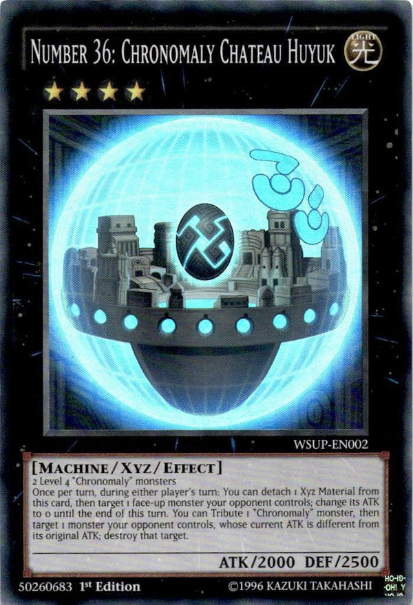 Yugioh Number 36: Chronomaly Chateau Huyuk WSUP-EN002 Super Rare 1st Edition NM