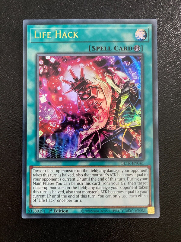 Yugioh Life Hack BLTR-EN041 Ultra Rare 1st Edition NM