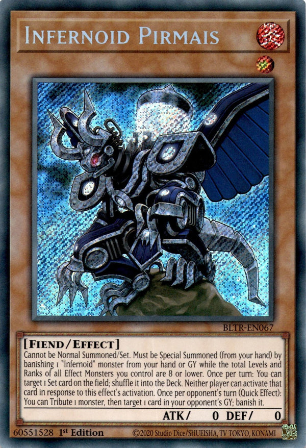 Yugioh Infernoid Pirmais BLTR-EN067 Secret Rare 1st Edition NM