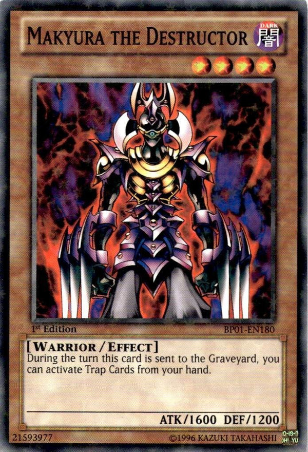Yugioh Makyura the Destructor BP01-EN180 Starfoil Rare 1st Edition LP