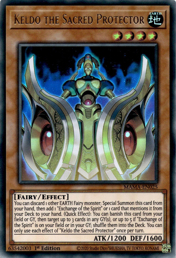 Yugioh Keldo the Sacred Protector MAMA-EN025 Ultra Rare 1st Edition NM
