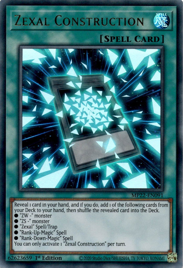 Yugioh Zexal Construction MP22-EN091 Ultra Rare 1st Edition NM