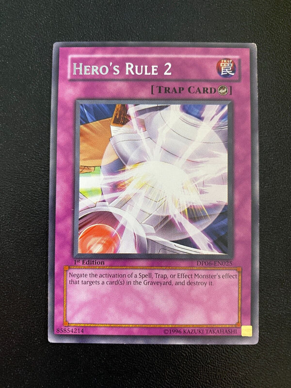 Yugioh Hero's Rule 2 DP06-EN025 Rare 1st Edition LP