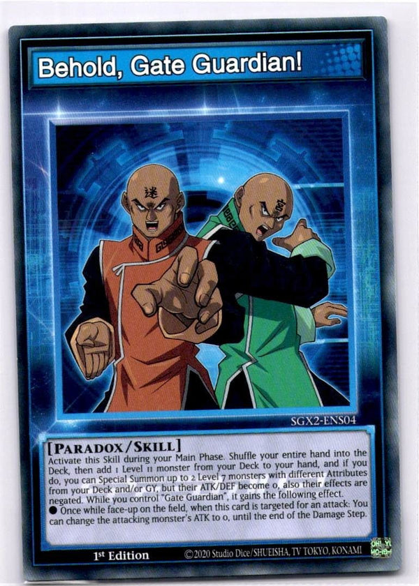 Yugioh Behold, Gate Guardian! SGX2-ENS04 Common 1st Edition NM