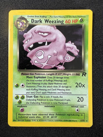 Pokemon Team Rocket Dark Weezing Holo 14/82 Creased and Warping