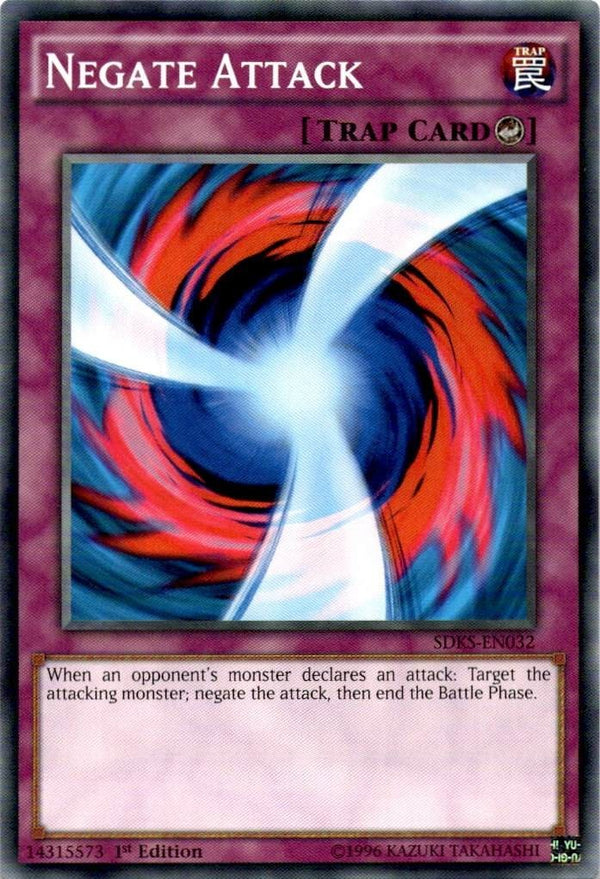 Yugioh Negate Attack SDKS-EN032 Common 1st Edition NM