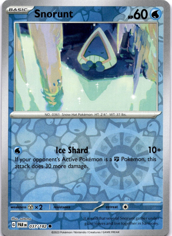 Pokemon Snorunt 037/182 Paradox Rift Reverse Holo NM
