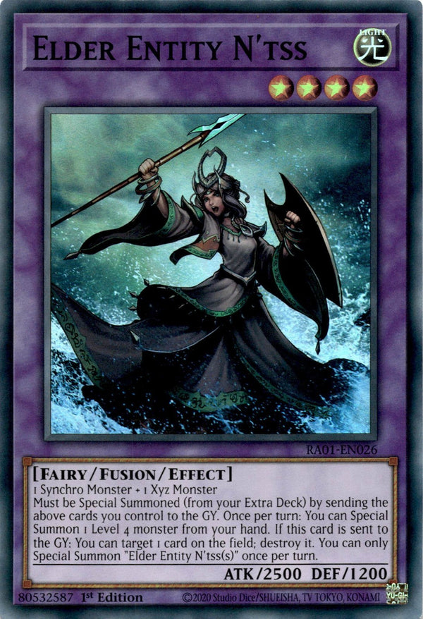 Yugioh Elder Entity N'tss RA01-EN026 Super Rare 1st Edition NM