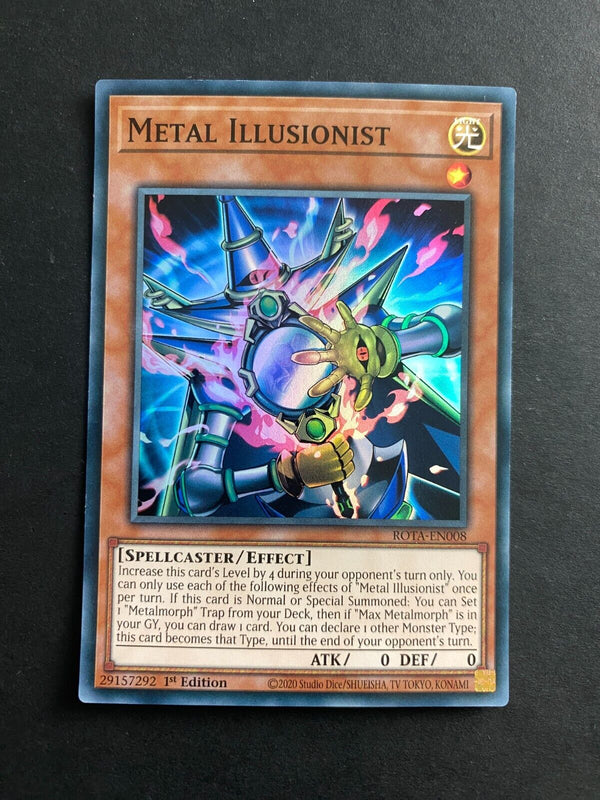 Yugioh Metal Illusionist ROTA-EN008 Super Rare 1st Edition NM