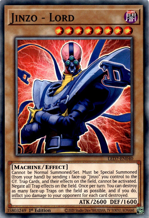 Yugioh Jinzo - Lord LED7-EN040 Common 1st Edition NM