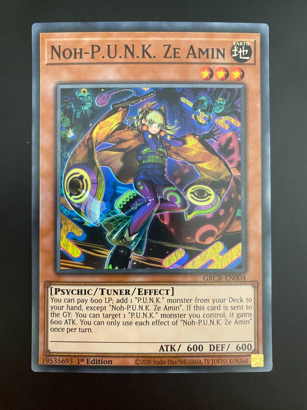 Yugioh Noh-P.U.N.K. Ze Amin GRCR-EN004 1st Edition Super Rare NM/MINT