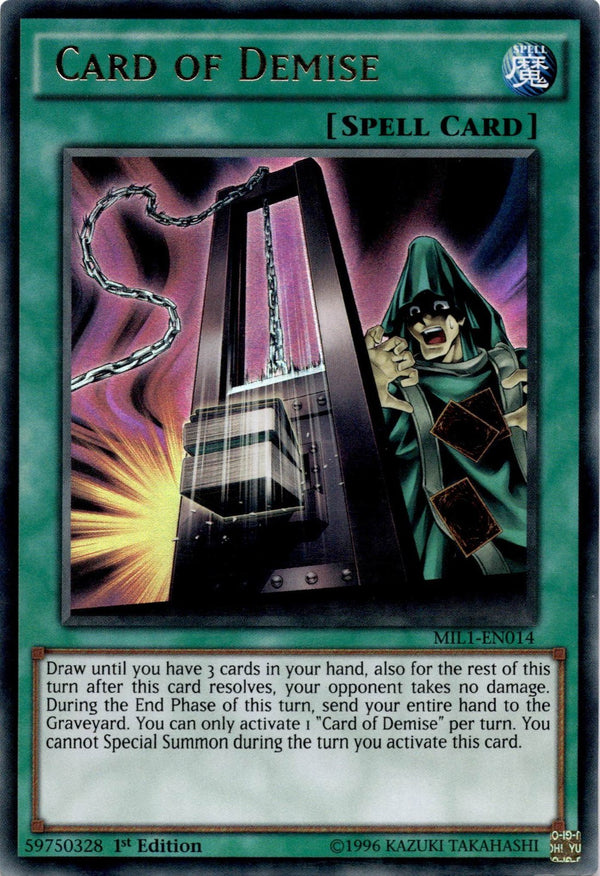 Yugioh Card of Demise MIL1-EN014 Ultra Rare 1st Edition LP