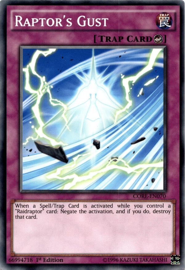 Yugioh Raptor's Gust CORE-EN070 Common 1st Edition NM
