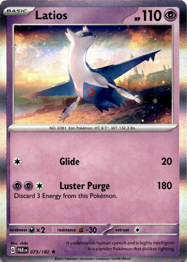 Pokemon Latios 073/182 Paradox Rift Holo NM
