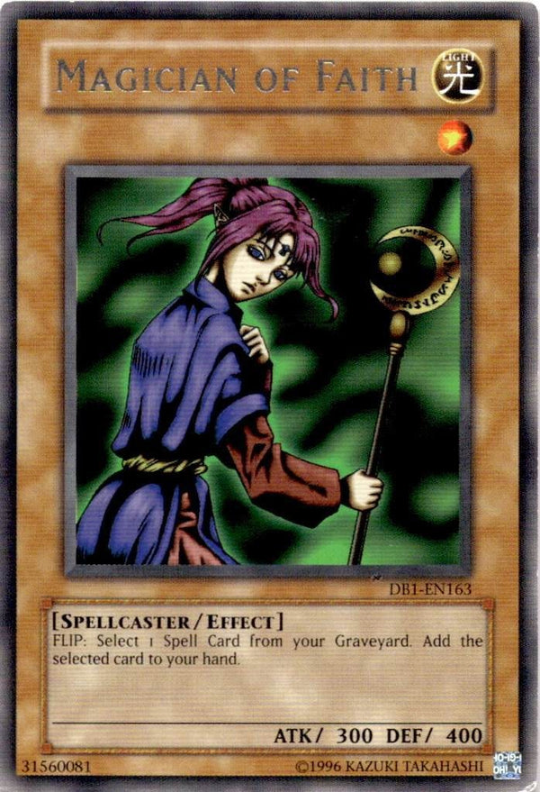 Yugioh Magician of Faith DB1-EN163 Rare Unlimited Edition VLP/NM