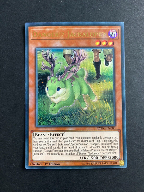 Yugioh Danger!? Jackalope? CYHO-EN085 Ultra Rare 1st Edition HP/MP