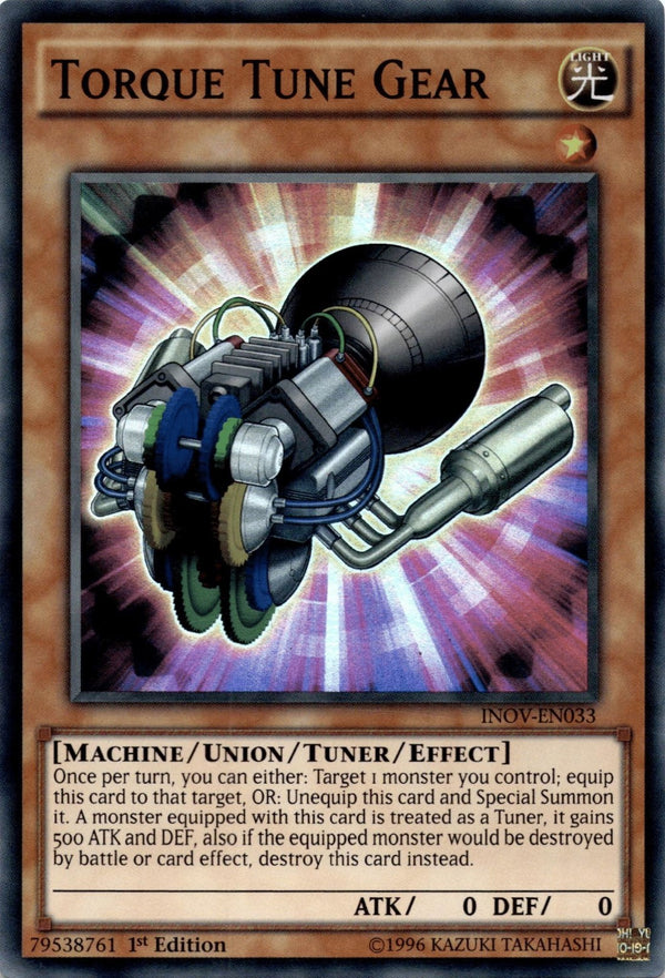 Yugioh Torque Tune Gear INOV-EN033 Super Rare 1st Edition LP